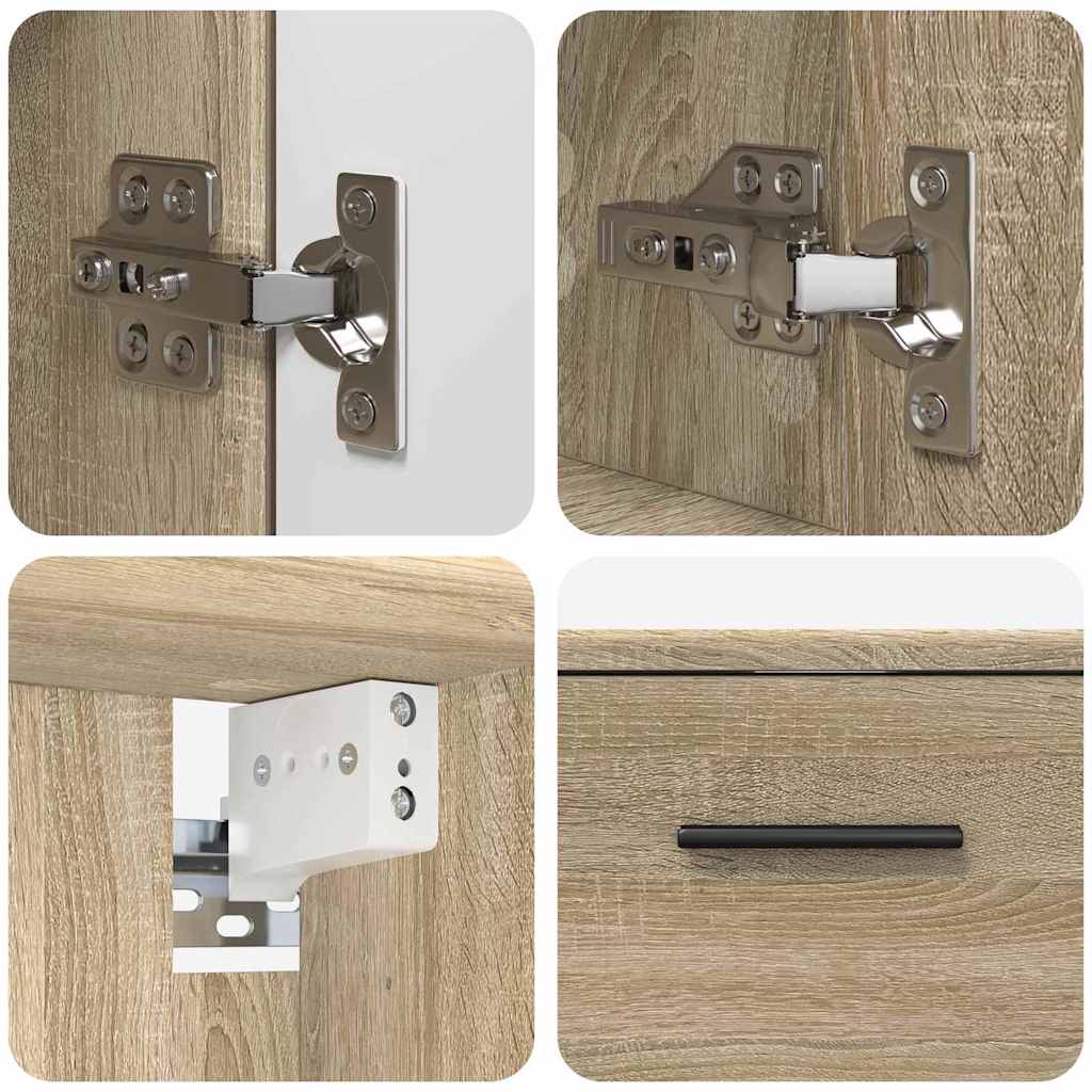 Bathroom Furniture Set 2 pcs Sonoma oak 76.5 x 35 x 64 cm